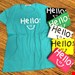  تیشرت زنانه طرح Hello لبخند
