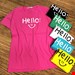  تیشرت زنانه طرح Hello لبخند